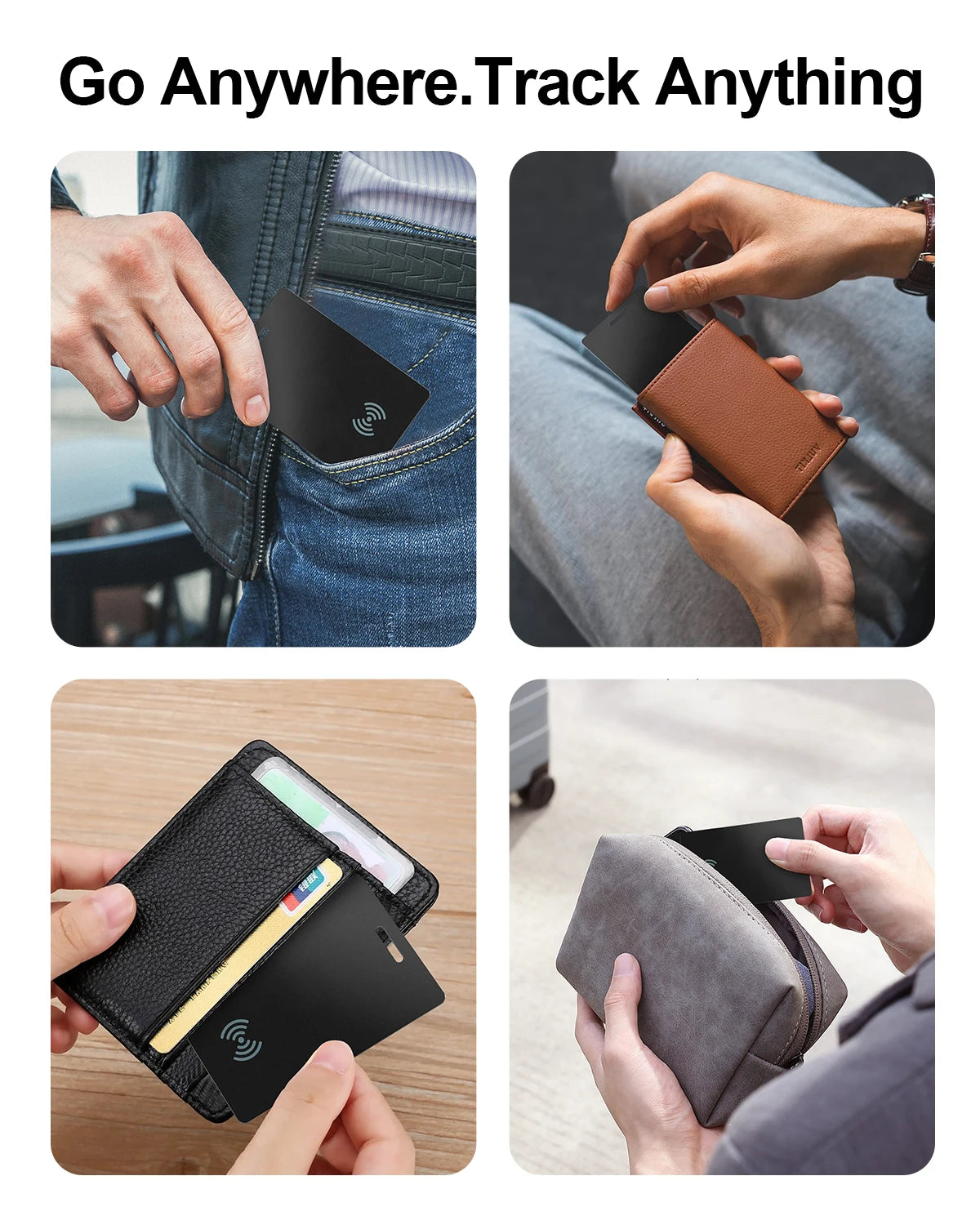 Wallet Anti-loss Card Google GPS Tracking android Smart Location Tag with Google Find Hub tracker Wireless charger Key Finder