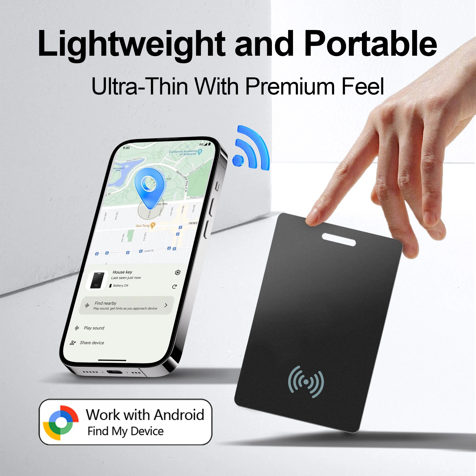 Wallet Anti-loss Card Google GPS Tracking android Smart Location Tag with Google Find Hub tracker Wireless charger Key Finder